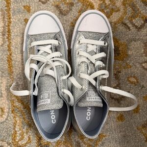 Converse Women’s Shimmering Silver Sneakers